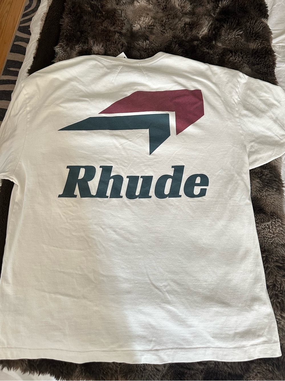 Rhude White Short Sleeve Logo Tee